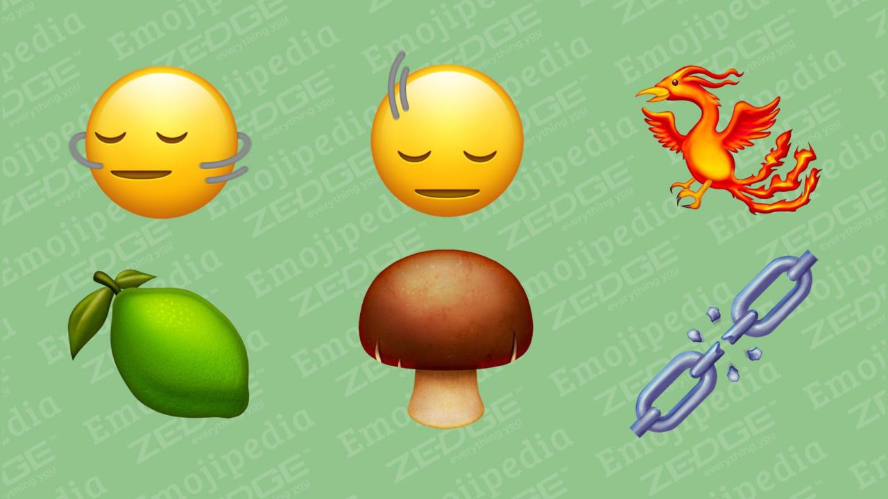 2024 Emoji Could Include Shaking Head, Brown Mushroom, Phoenix, Lime, and Mor e_