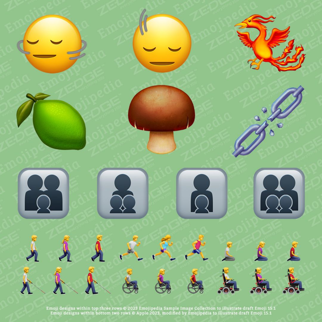 2024 Emoji Could Include Shaking Head, Brown Mushroom, Phoenix, Lime, and M ore_