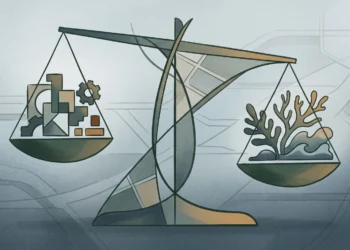 Conceptual editorial illustration