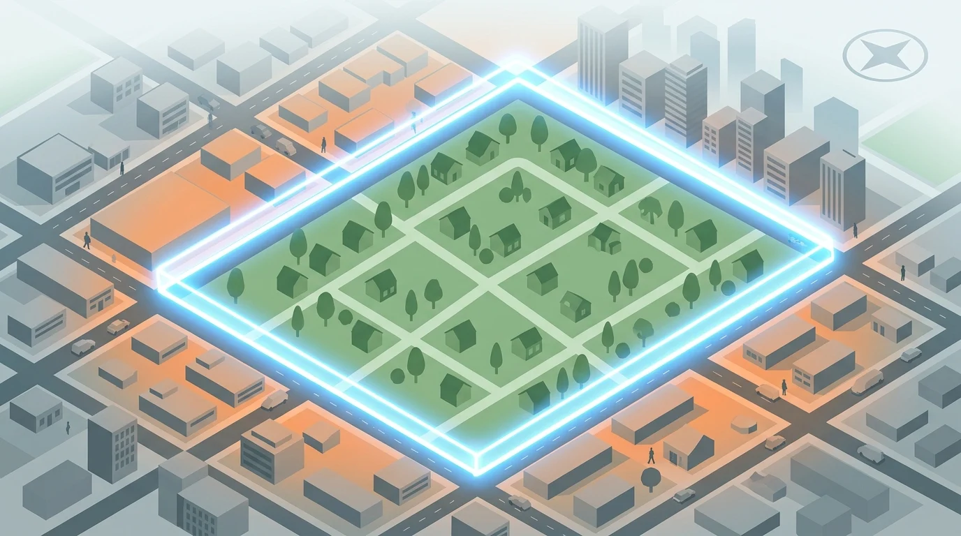A conceptual graphic illustrating residential protection in .