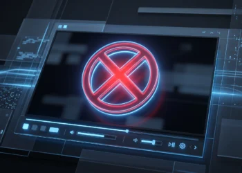 Conceptual illustration of a digital cancellation icon.