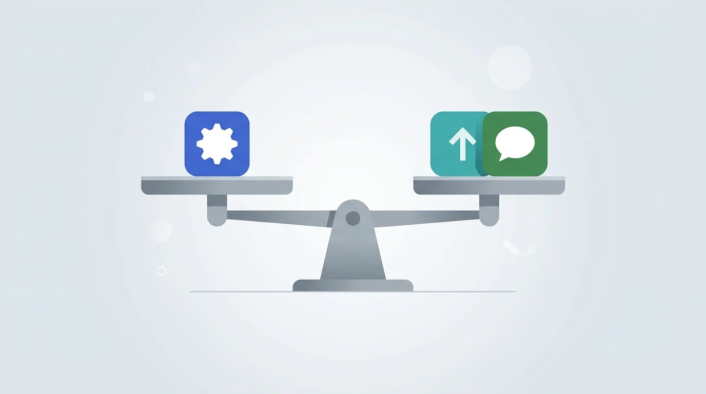 A graphic scale showing price parity between one service and a bundle.