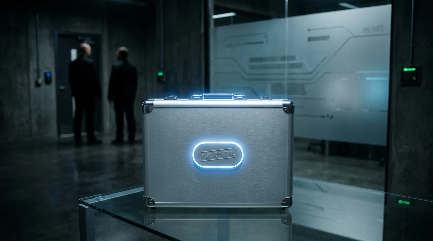 A conceptual image representing a confidential government agreement.