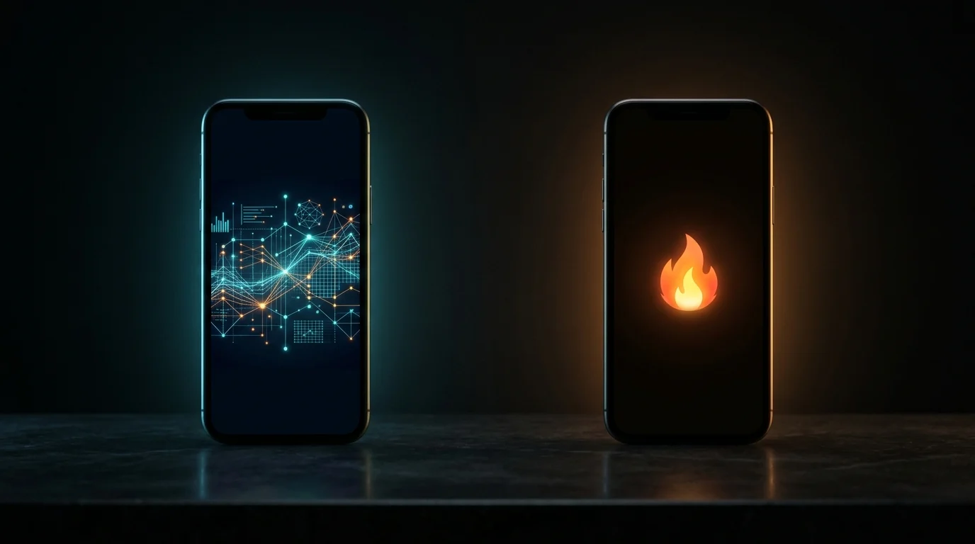 Conceptual representation of two competing dating app philosophies.