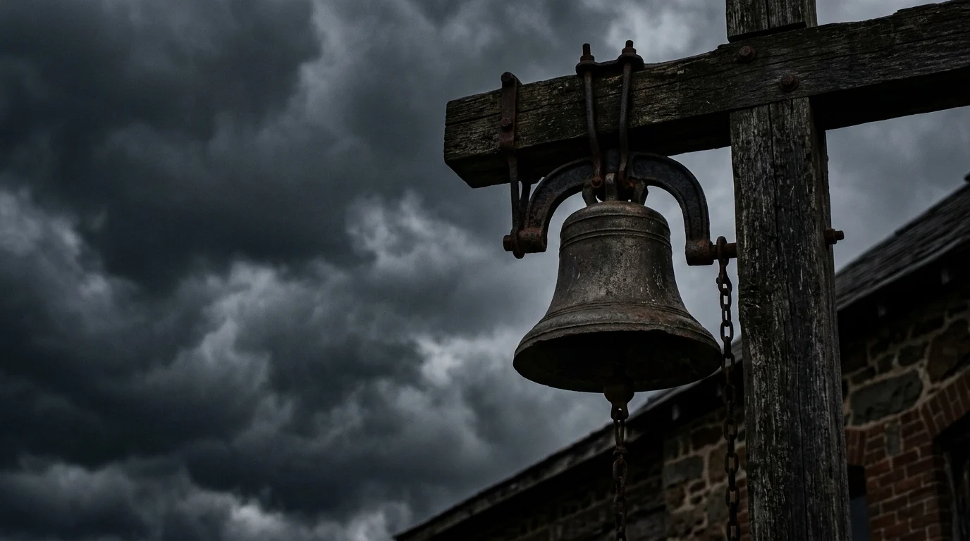 Conceptual image of a school bell representing educational disruption.