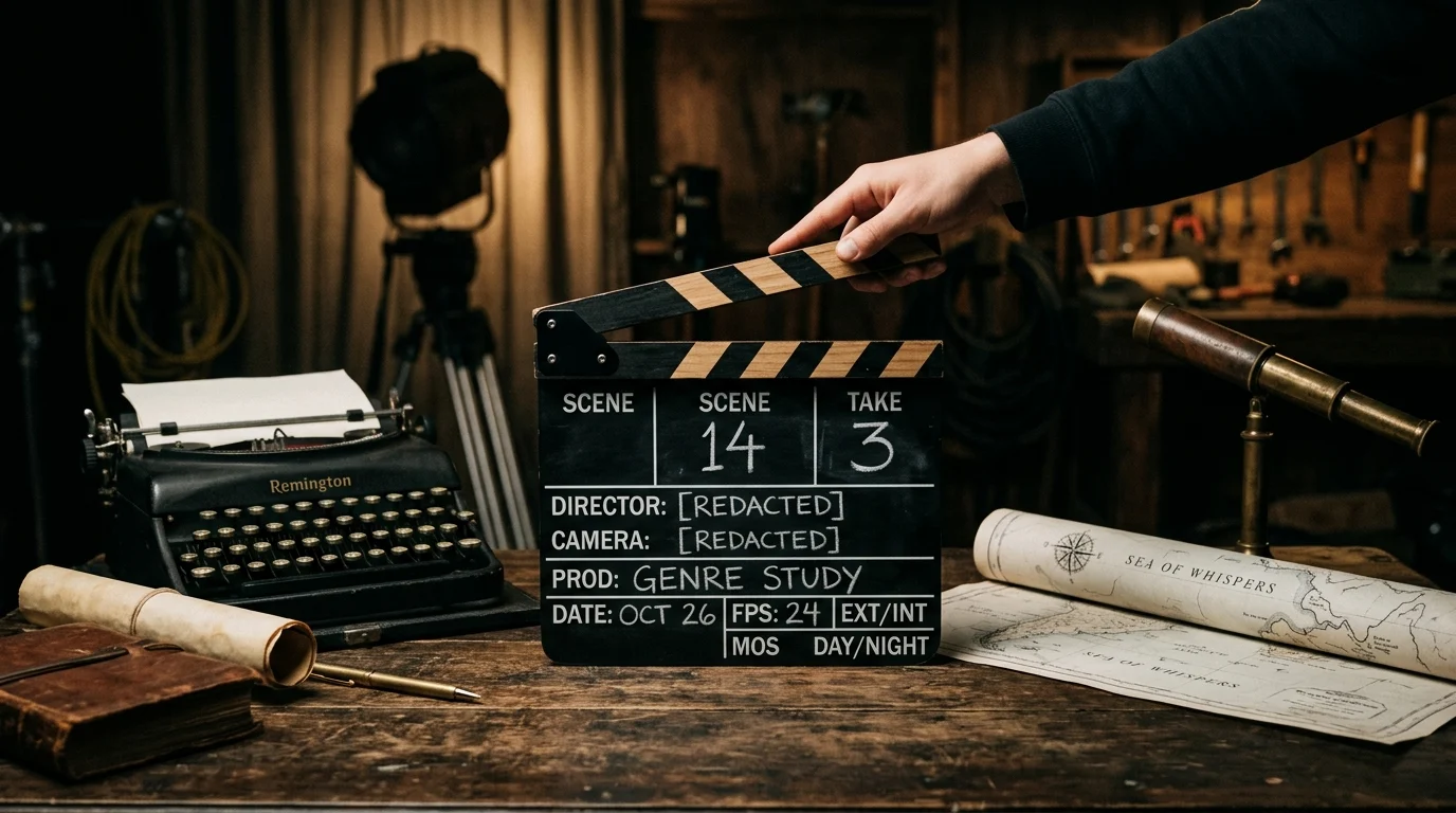 A professional film production set representing diverse television genres